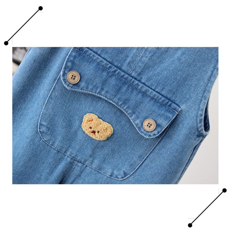 儿童牛仔背带裤2024新款男女宝宝休闲不掉肩连体长裤幼童0-3童裤