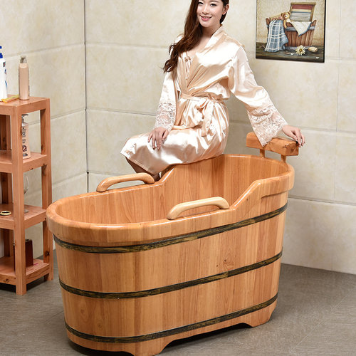 泡澡木桶成人全身沐浴桶家用美容院洗澡桶加厚实木浴缸泡澡盆