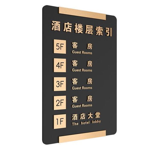 高档酒店电梯楼层索引牌房间导视牌公司楼层写字楼楼栋标牌办公室