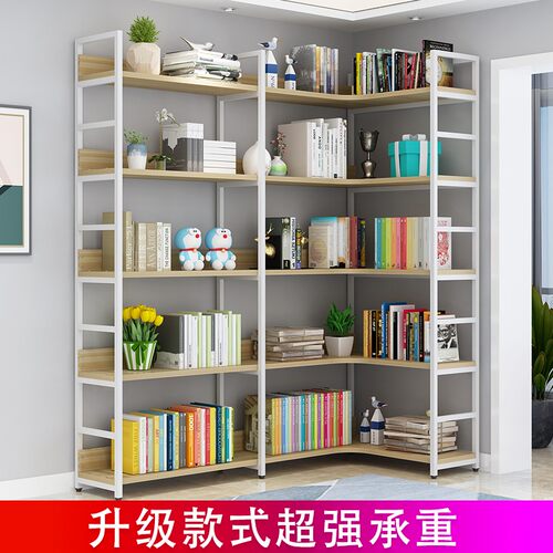 拐角置物架简约转角书架储藏室收纳架书房多层墙角书柜储物架摆台