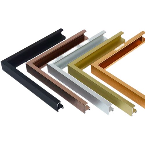 窄边铝合金画框相框型材广告KT板海报裱框定制金属边框架挂墙材料