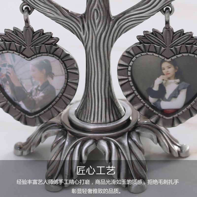 轻奢创意时光树金属相框摆台团建纪念毕业季男女朋友同学实用礼品