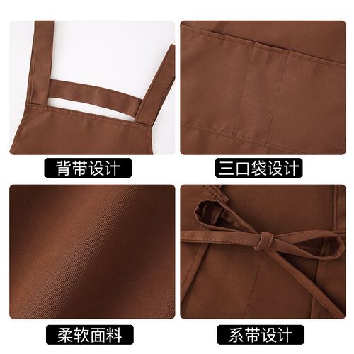 水果店围裙工作服定制可logo印字定做订做家用厨房新款女夏季薄款