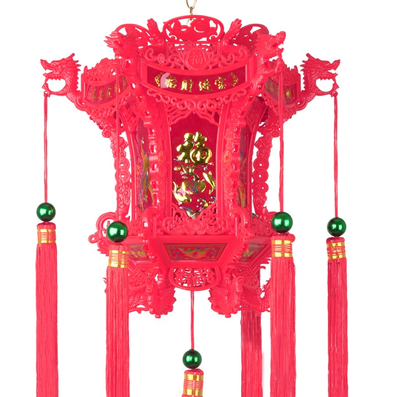 灯笼吊灯中国风仿古中式宫灯led旋转结婚乔迁春节户外阳台小挂饰