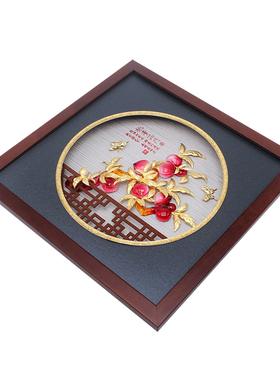 高端教师节礼物桃李满门金箔画毕业送老师的纪念实用创意书房摆件