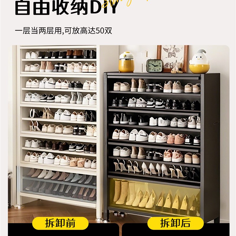 新中式鞋柜家门多层储物柜集成墙入口入口门钢2025新风格