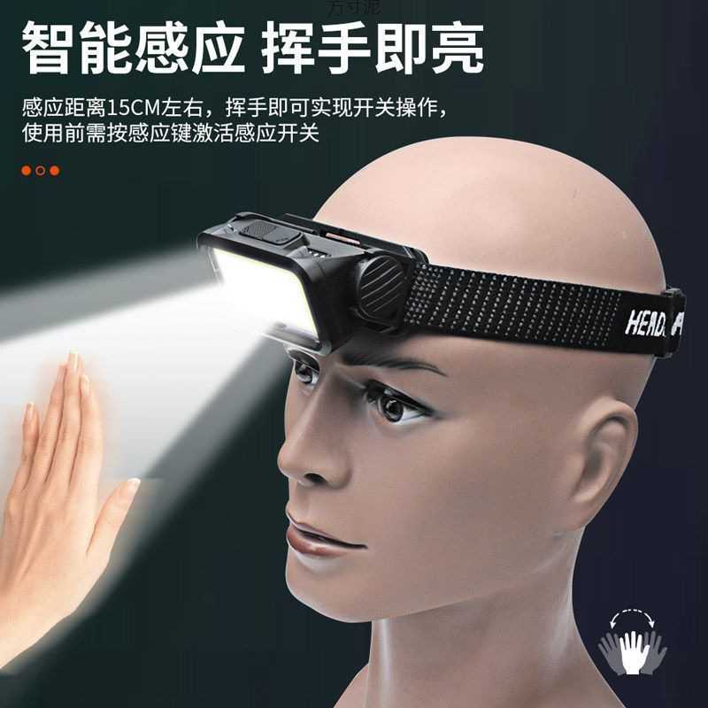 头灯强光超亮头戴式超长续航充电式户外野钓探险工作照明LED灯厂