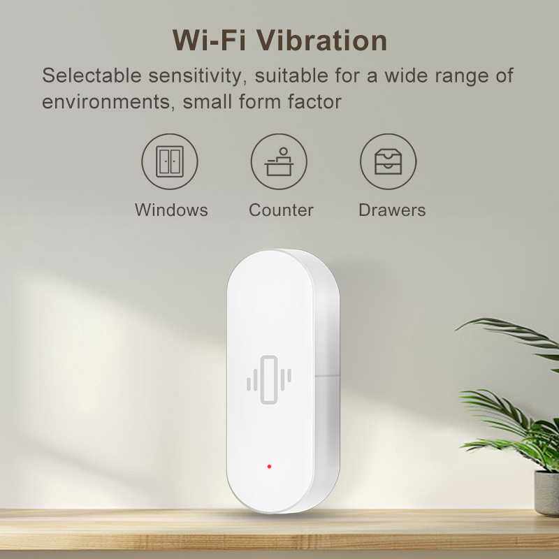 涂鸦wifi振动传感器智能实时检测仪APP远程运动震动报警门磁