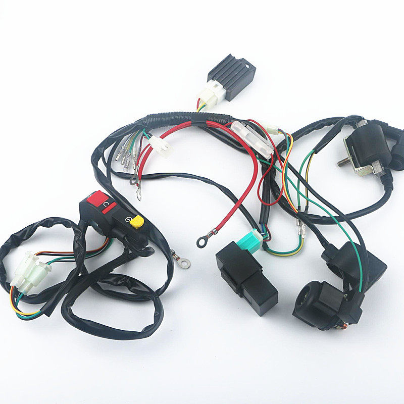 越野摩托车配件 50 70 90 110CC线束启动系统全套