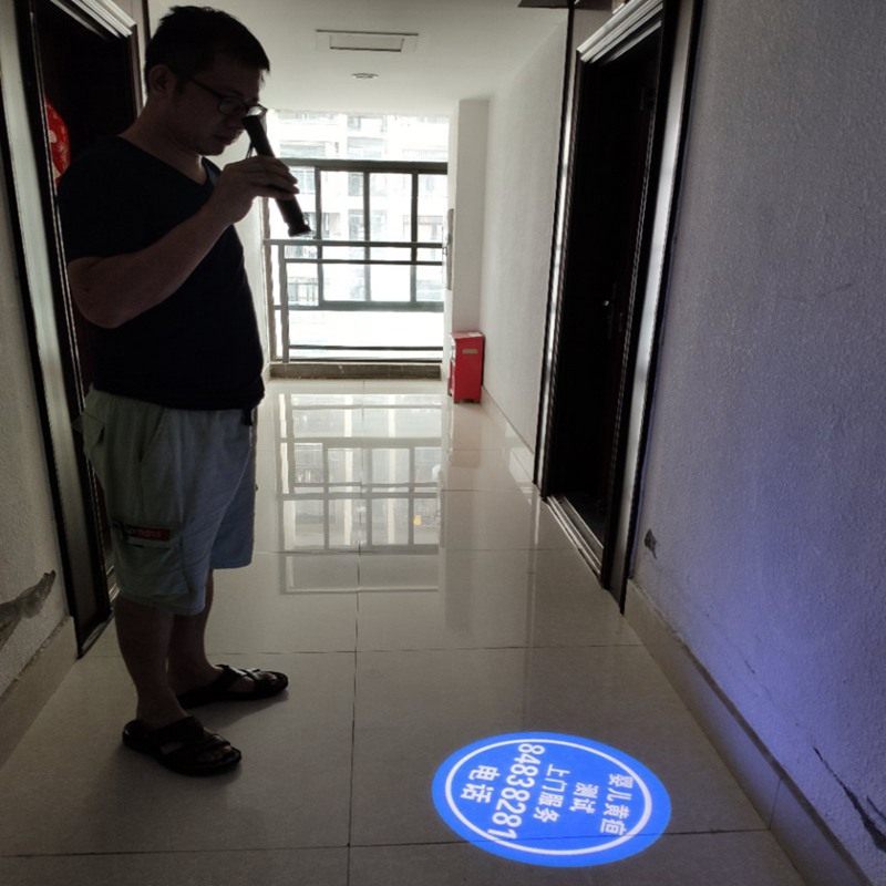手持式移动广告logo投影灯手电筒可充电文字照片投射图案灯定制