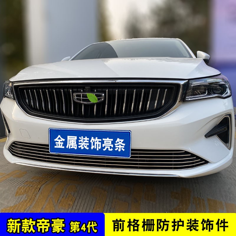 22-25款四代帝豪中网外观改装件 前杠专用配件饰条防虫网汽车用品