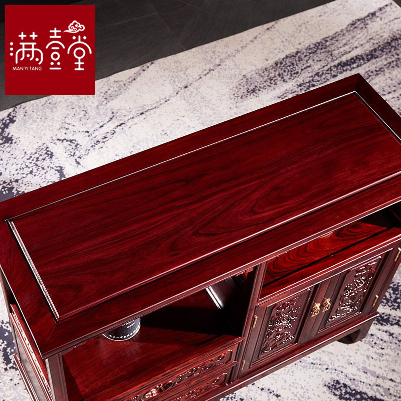 东非酸枝木茶水柜餐边柜中式实木家具