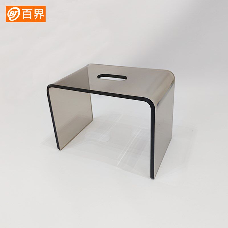 亚克力时尚极简小板凳子彩色透明换鞋凳儿童家用门口平板矮凳塑料
