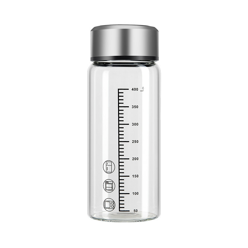 牛奶杯刻度家用喝奶杯中药杯豆浆杯儿童早餐杯带盖玻璃杯奶茶杯子图片