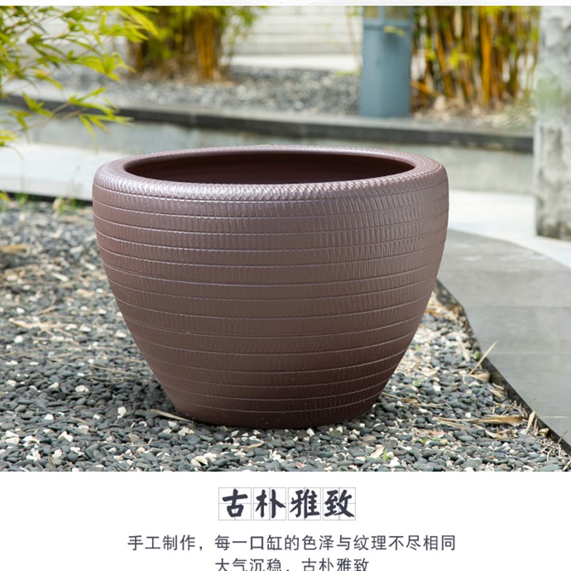 景德镇陶瓷金鱼缸养荷花莲花盆乌龟锦鲤睡莲缸特大号水缸庭院客厅