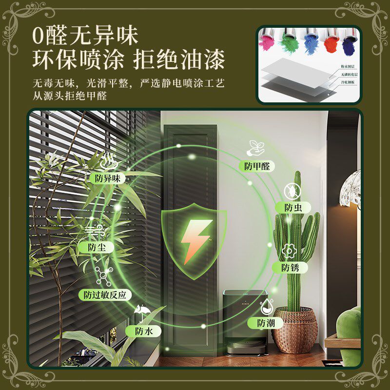 钢制阳台窄柜收纳柜防晒铁皮家用墙角落地储物置物柜矮柜杂物柜子 - 实物图