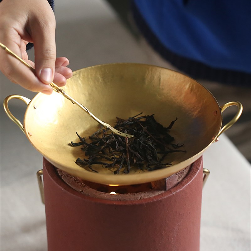 煮茶炭炉手提铜提梁炉红泥小火炉风炉户外木炭炉中式客厅核桃炭炉
