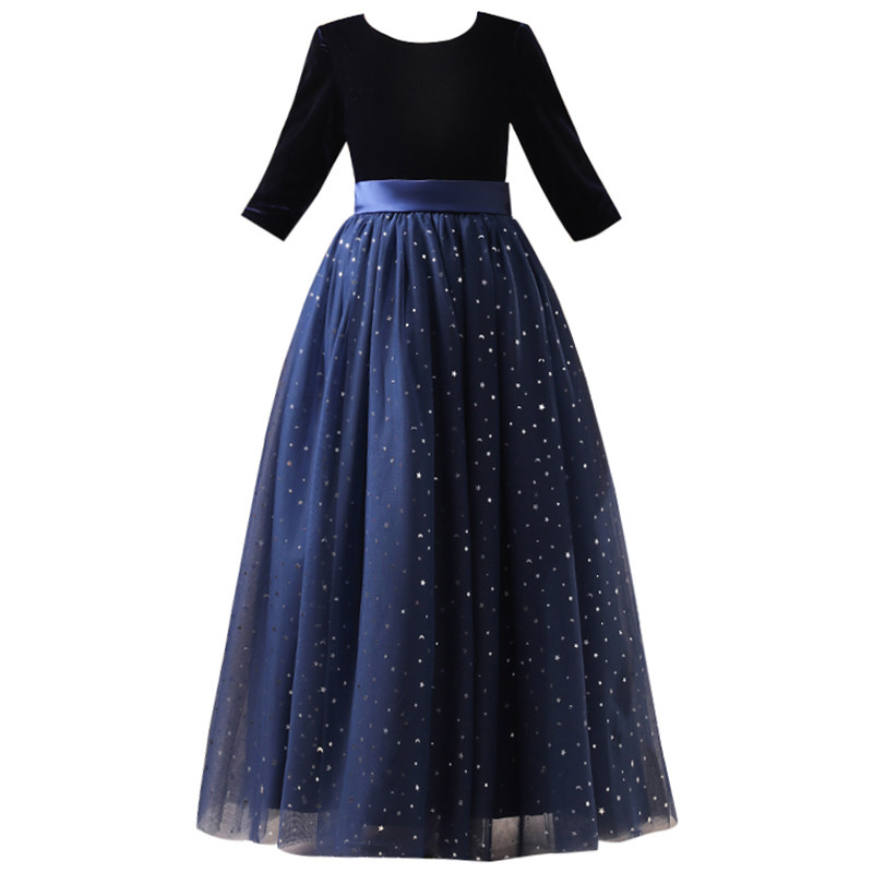 女童音乐会独唱礼服裙儿童钢琴演出服中大童高端主持人走秀花童装