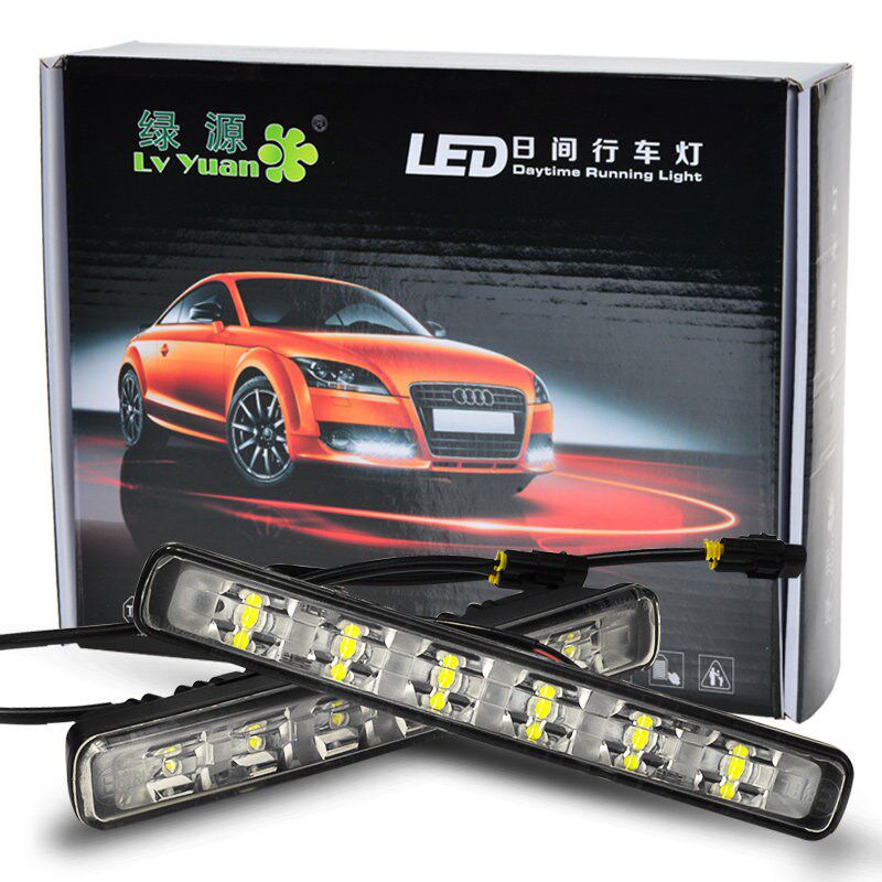 日行灯改装通用超亮防水带转向灯控制器 汽车led日间行车灯前杠灯
