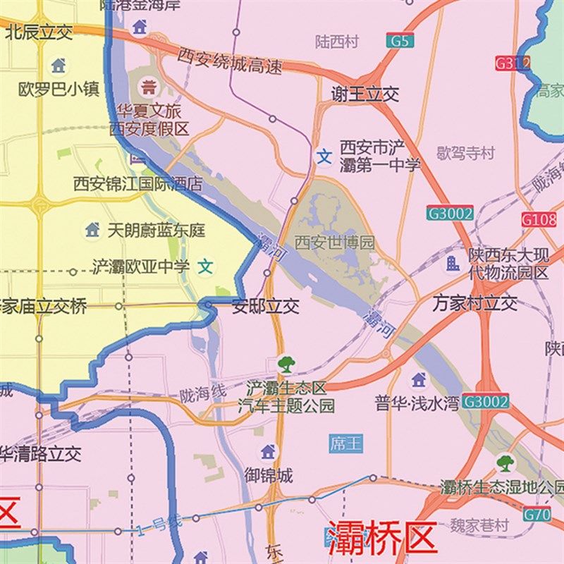2021新款西安市地图办公室挂图高清防水客厅墙壁贴超大装饰画定制