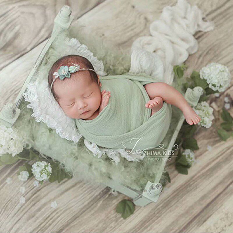 新生儿摄影澳羊毛皮毯子道具 宝宝满月照相影楼容器辅助背景垫子