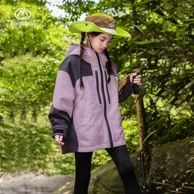 半度闲女童冲锋外套三合一秋冬装洋气24新款儿童摇粒绒内胆防风潮