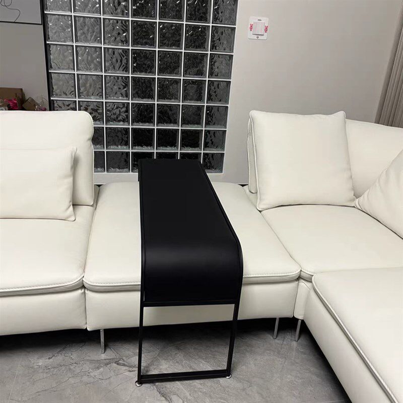 轻奢沙发手边桌几客厅轻奢家用小茶几高级感碳钢架皮质跨几可移动