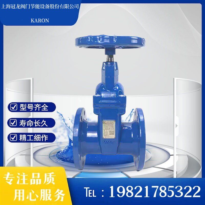 上海冠龙阀门软密封闸阀弹性座封闸阀RVHX-16Q Z45X-16Q上海上龙