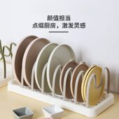 家用置碗架可拆卸碗碟架收纳盘子餐具收纳架厨房多功能锅盖架子