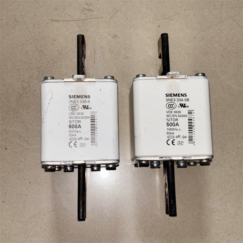SIEMENS 3NE3 338-8和3NE3 334-0B保险丝熔断器800A-500A