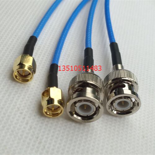 BNC/SMA-JJ双屏蔽RG316D蓝色跳线BNC公转SMA公示波器50欧工业级线