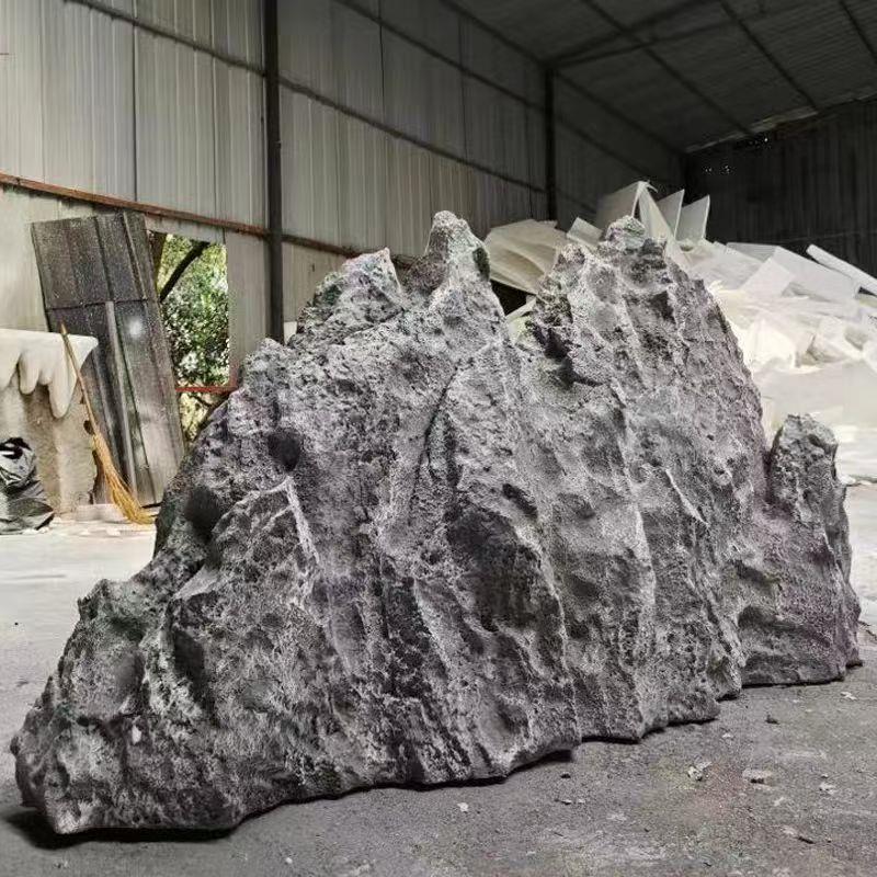 泡沫雕塑假山石头定制3D模型商场美陈婚礼城堡假山影视演出道具山