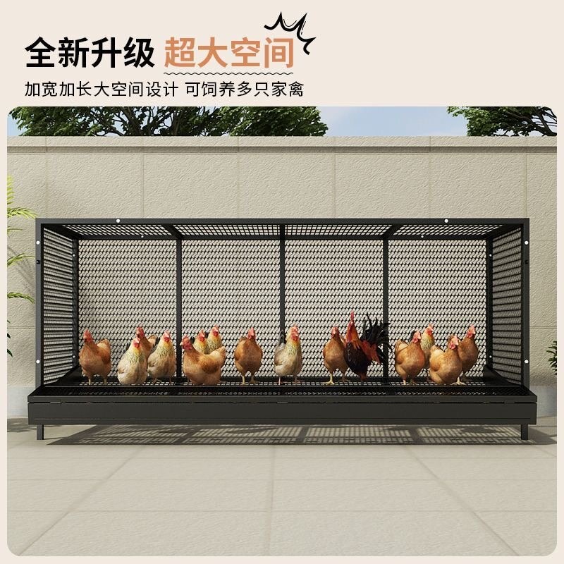 鸡笼子家用室外特大号防黄鼠狼密网防雨芦丁鸡自动清粪滚蛋养殖笼