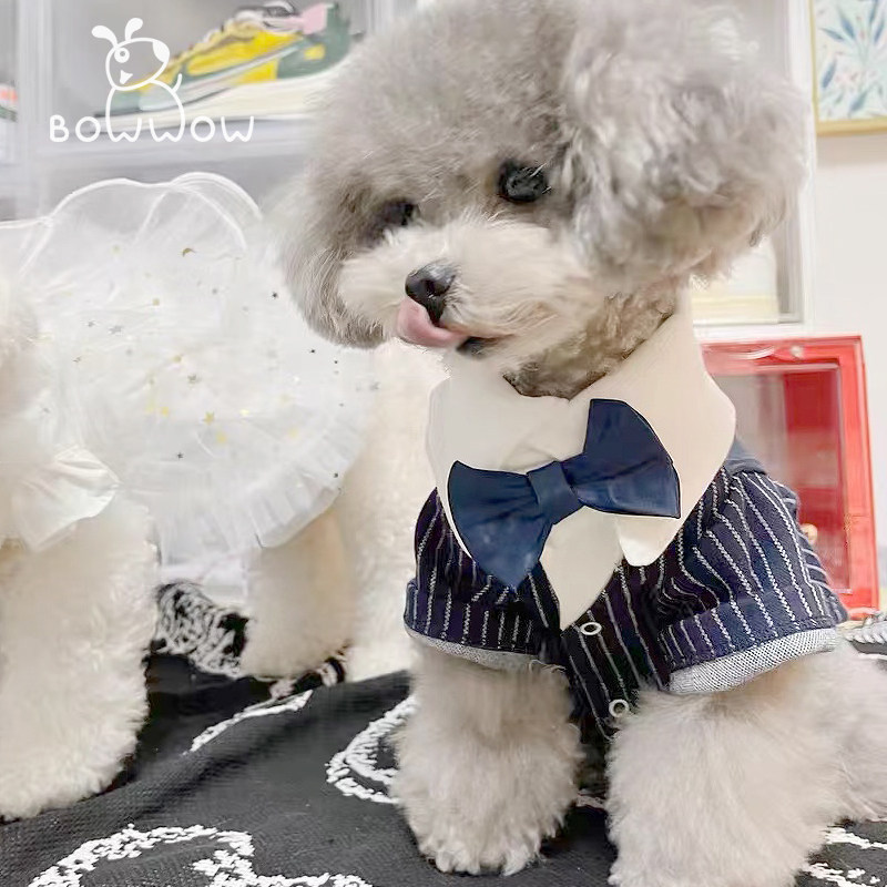 宠物西服衣服猫猫狗服绅士风两脚衣泰迪博美柯基中小型犬翻领衣服