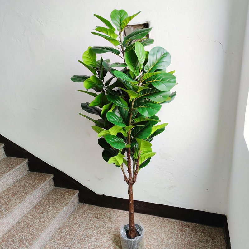 网红家居北欧风仿真植物大叶琴叶榕落地盆栽大型室内客厅假树绿植