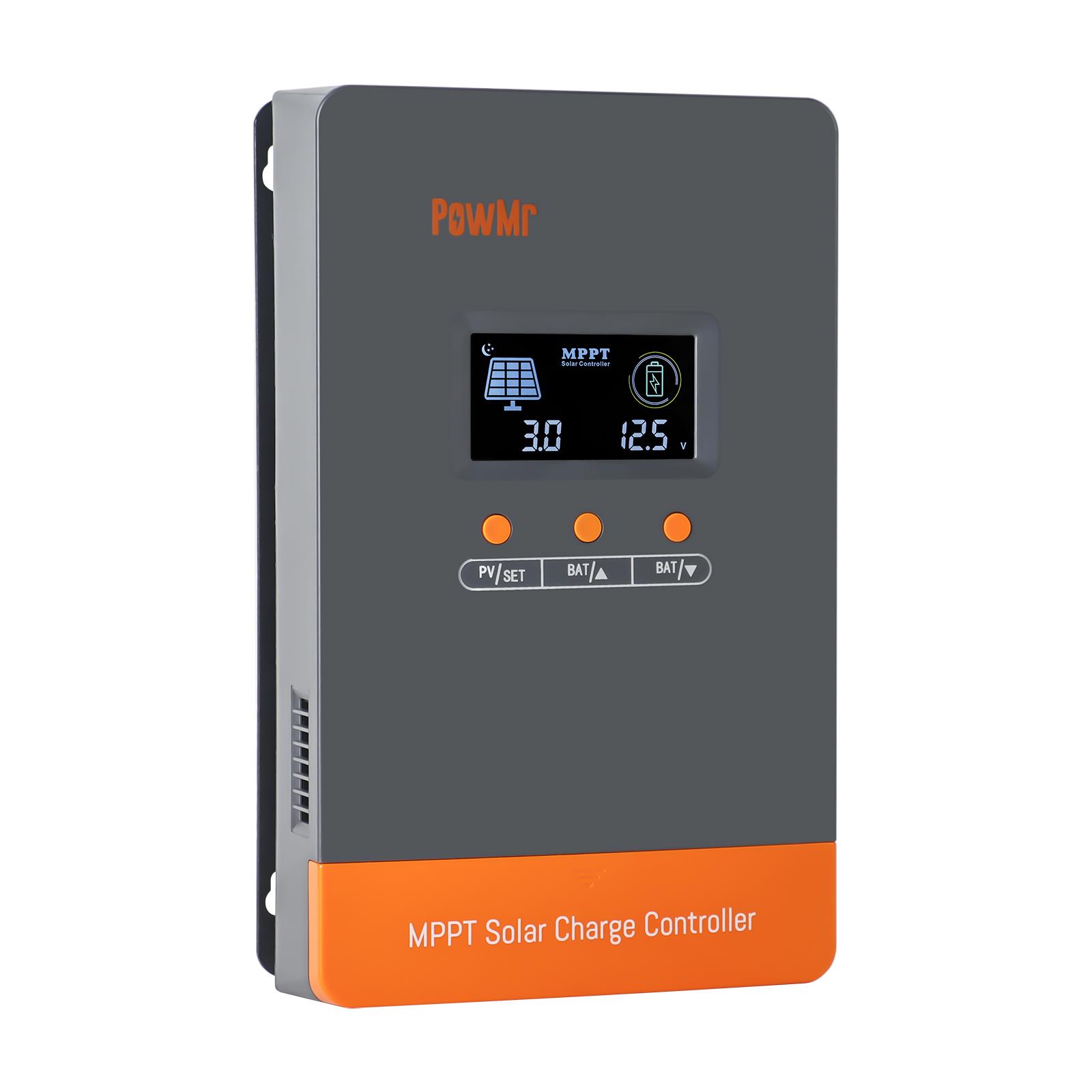 80A100A太阳能控制器MPPT12V/24V/48V自识别可并机光伏控制器厂家
