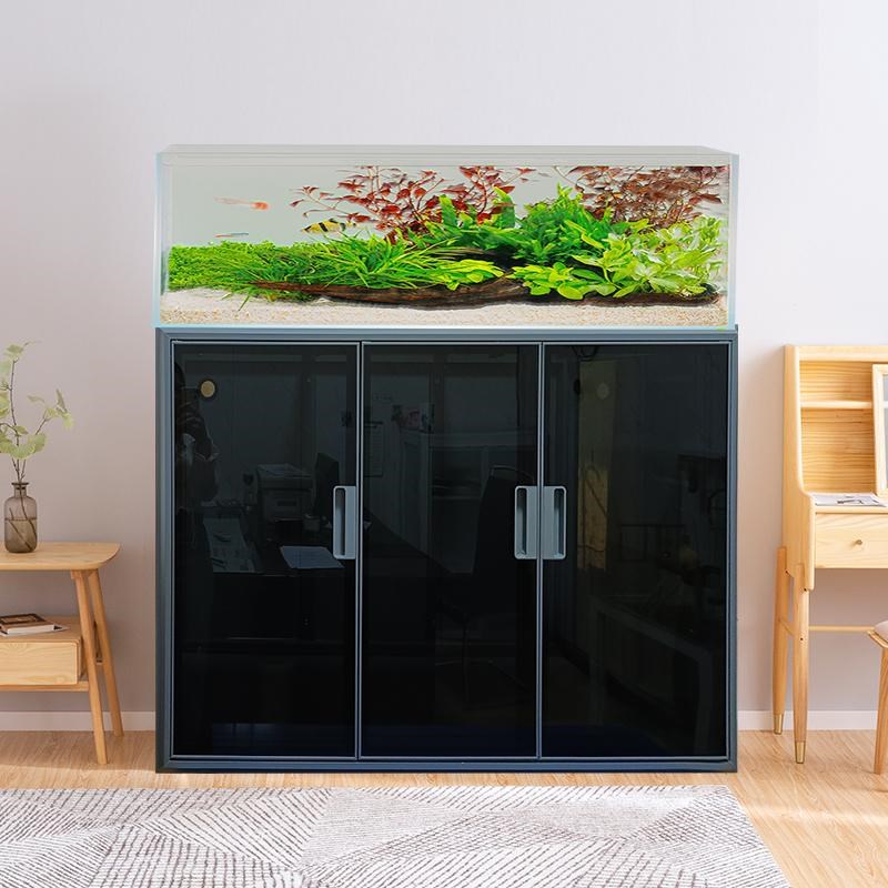 定制铝合金鱼缸底柜玻璃鱼缸柜草龙鱼缸高承重水族箱底滤柜缸底柜