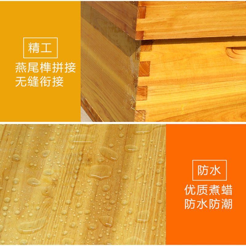 煮蜡杉木标准中蜂蜂箱包邮密蜂具全套十框养蜂工具蜜蜂箱平箱专用