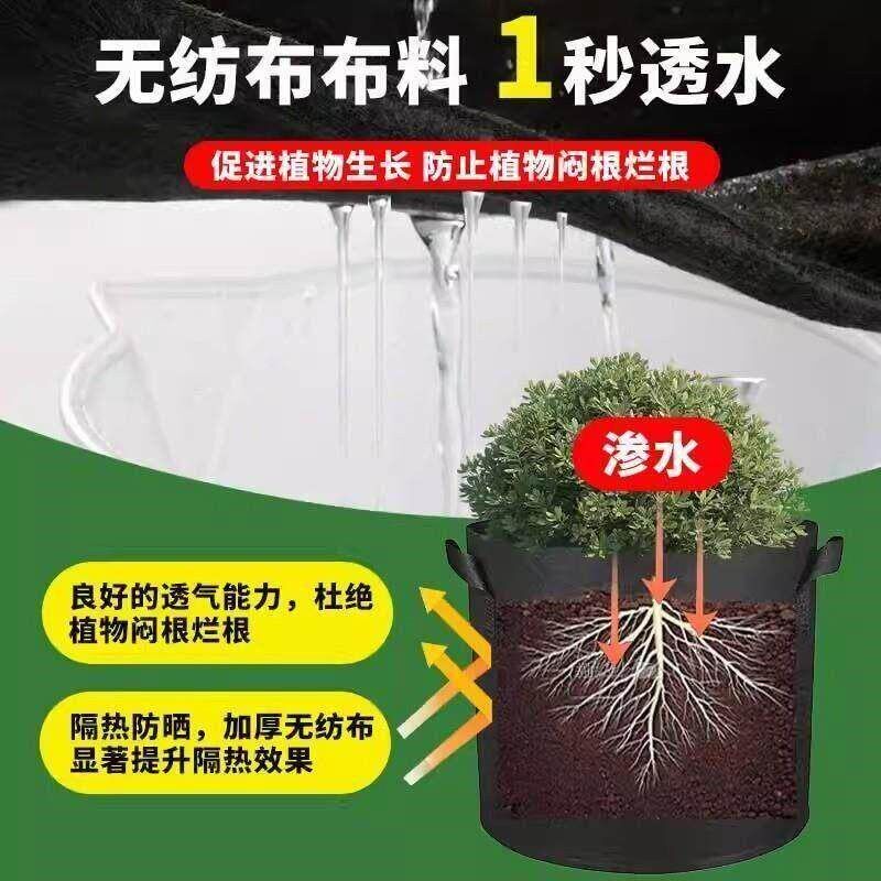 美植袋种植袋加厚不织布植树袋苗圃阳台栽树移栽育苗盆家庭种植盆