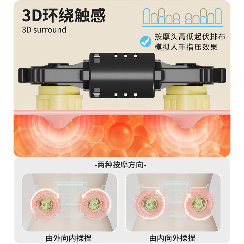 腰部按摩仪热敷多功能颈椎按摩器肩颈颈部背部腰椎揉捏全身靠垫枕