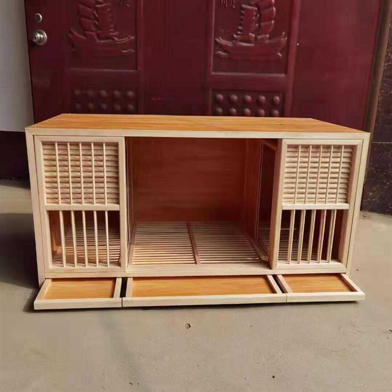 信鸽木制组合家用鸽子配对笼可抽拉粪盘赛鸽一雄双雌一配二