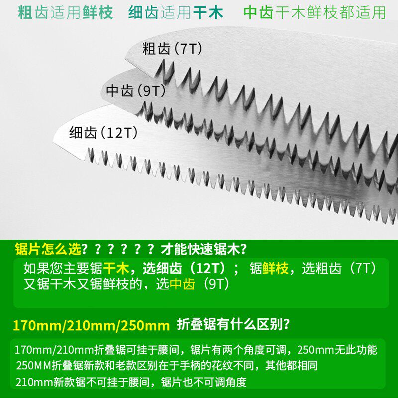 老A 锋利手工锯角度可调折叠式园艺锯园林嫁接修剪锯子快速手板锯