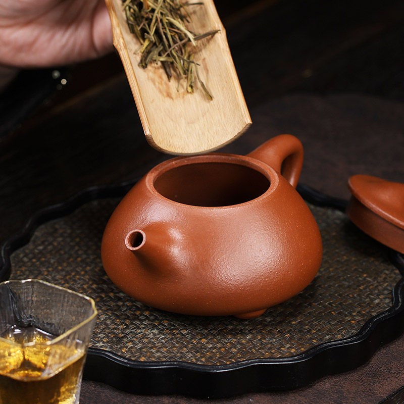 宜兴紫砂壶纯手工家用泡茶壶原矿降坡泥紫砂茶具单壶景舟石瓢壶