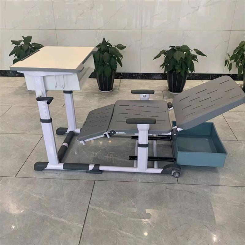 可升降学生午休课桌椅套装学校教室午睡学习桌椅组合可躺培训座椅