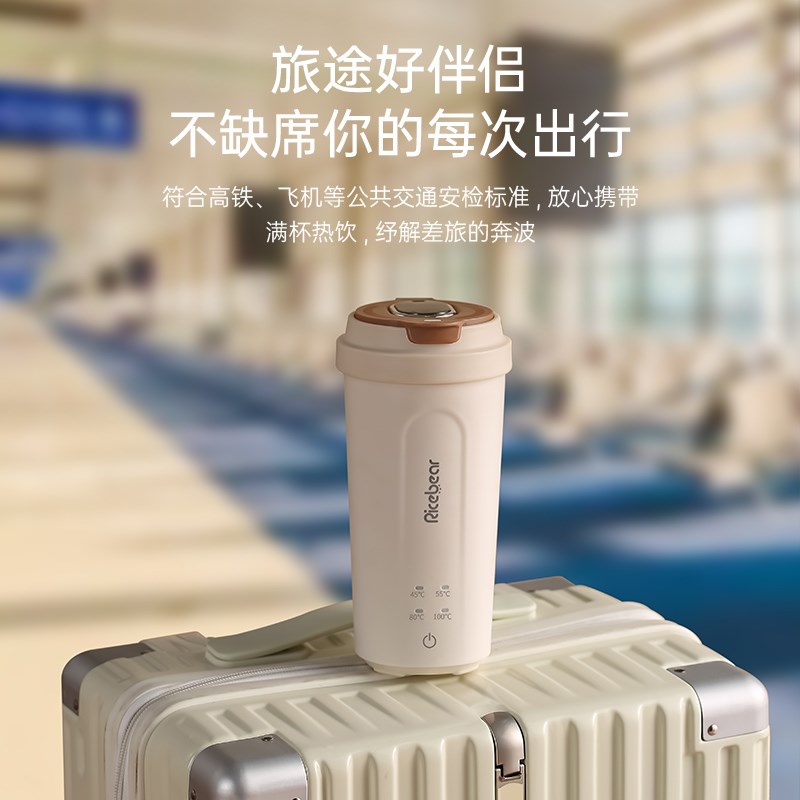 烧水杯便携式小型恒温水壶加热保温热水壶旅行电热水杯车载热奶杯
