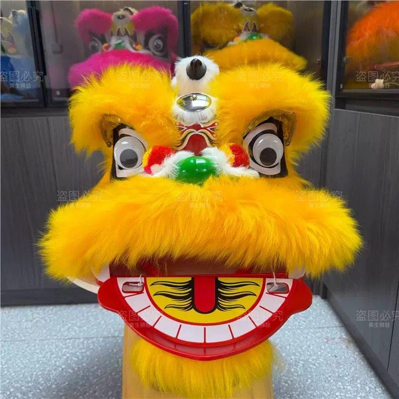 狮子头舞狮子头套开业醒狮花篮羊毛小狮子花篮装饰道具儿童醒狮头