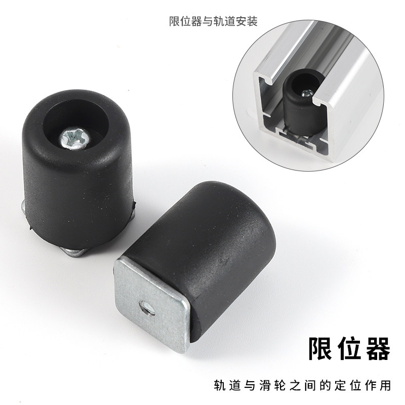 无下轨折叠门配件 开放式金属衣柜吊滑轨道 步入式衣帽间对折门广
