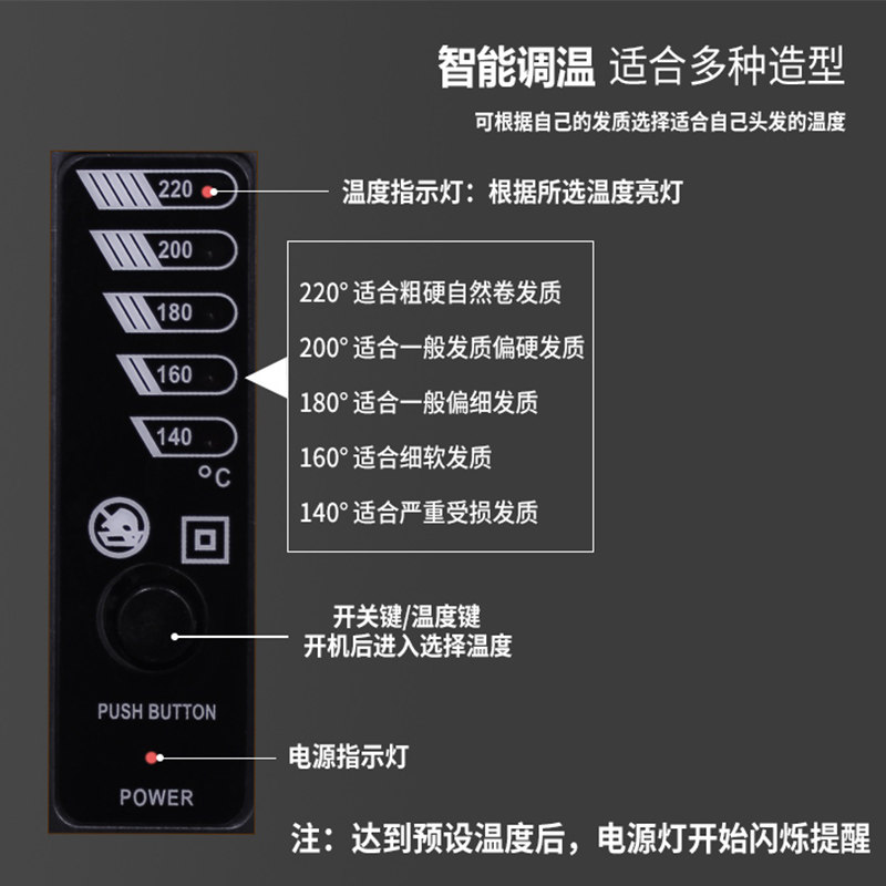 电小夹板熨板凹凸弧形夹板直发器卷发两用玉米板直板夹理髲店专用