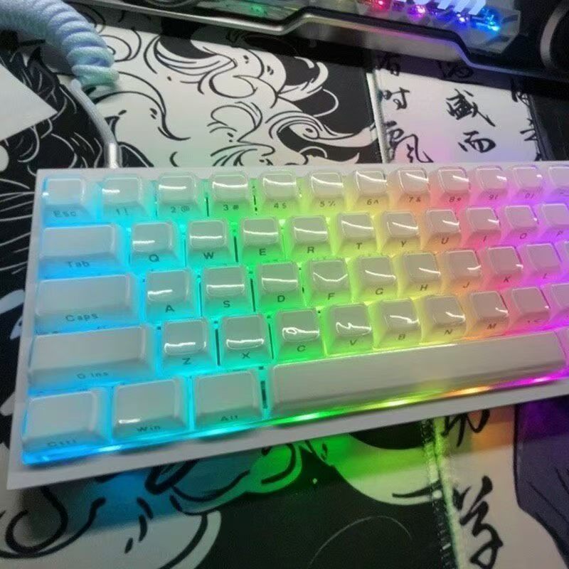 水晶果冻透光侧刻键帽适配迈从图片