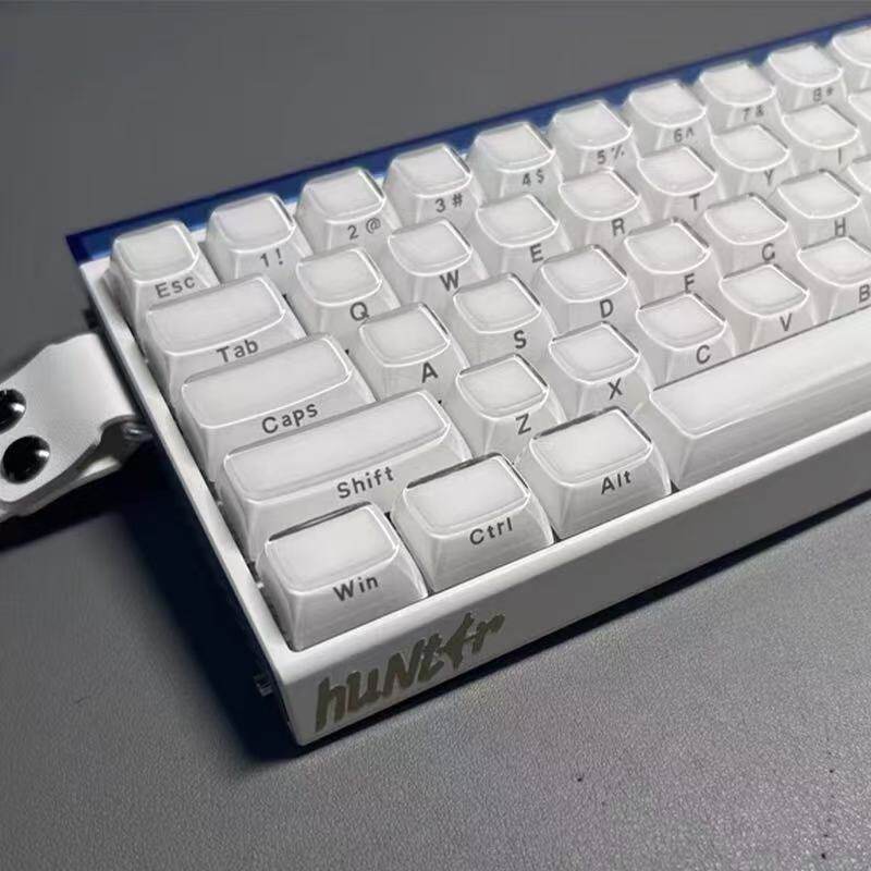 果冻水晶键帽侧刻爱心侧刻键双色高度注塑机械键盘wooting小蜜蜂